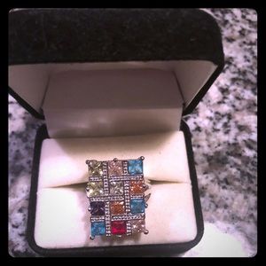 Multi color topaz ring